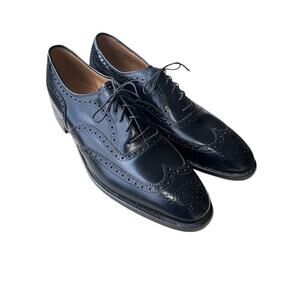 Johnston & Murphy Heritage Men's 14 B/AA Black Leather Wingtip Shoes NWOB USA